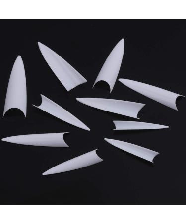 600Pcs Stiletto Nail Tips for Acrylic, False & Dip Powder Nails - Long Natural Cover for Poly Extensions - Buy Online on GoSupps.com