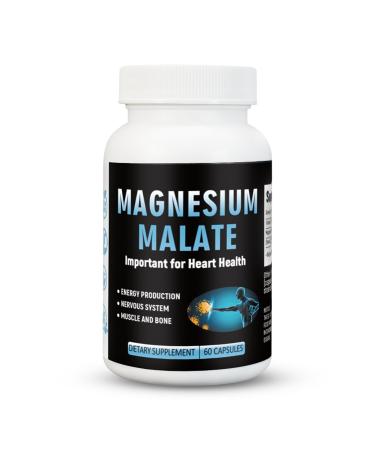 Laicuherb Magnesium Capsules for Bone and Muscle Health, 500 mg Magnesium Supplement, 60 Count, Vegetarian Capsules
