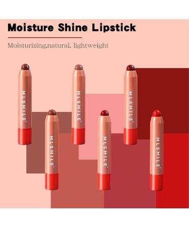 Shop 6 Colors Tinted Moisturizing Lip Balm & Crayon - Long-Lasting Hydrating Vegan Nude Lipstick for Women - Natural Glow Finish - Buy Online on GoSupps.com