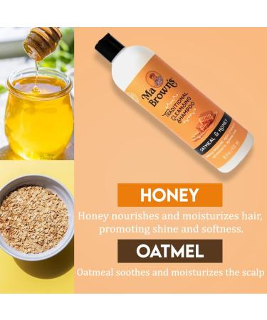 Ma Browns Honey Oatmeal Cleansing Shampoo 16 fl oz repairs hair and adds antioxidants - Buy Online on GoSupps.com