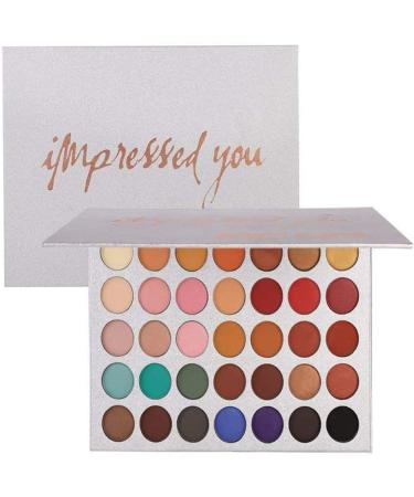 35 Colors Eyeshadow Palette Professional Highlighter Glitter Shimmer Matte Eyeshadow Pigment Waterproof Long Lasting Diamond Nudes Eye Makeup Palette Cosmetics