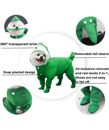 XL Black Dog Raincoat with Hood, Onesie, Rain Jacket & Boots - Waterproof Dog Rain Poncho for Small Dogs (16.5 inch Back Length) - Buy Online on GoSupps.com