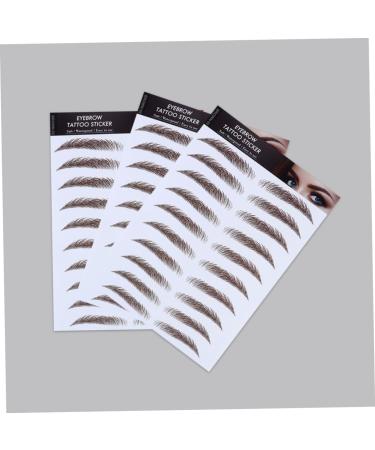 FOMIYES 15 Pcs Eyebrow Stickers Waterproof Makeup False Eyebrows Cosmetics Eyebrow Tool 6d Make up Template 1 count (Pack of 1) Brownx3pcs - Buy Online on GoSupps.com