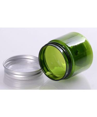 Hustar 5 Pieces 50g Green Plastic Cream Jars - Empty Cosmetic Containers with Black Lid for Travel | Best for Skincare & Beauty - Buy Online on GoSupps.com