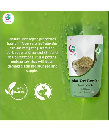 Organic Aloe Vera Powder - 8 oz | Face & Hair Mask Ingredient | Moisturizing & Growth Booster - Buy Online on GoSupps.com