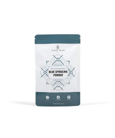 Blue Spirulina Powder with 100% Pure Phycocyanin - Gluten-Free Non-GMO Vegan Protein Powder Superfood - No Fishy Smell - Great for Smoothies & Baking - Resealable Packaging - 60 Servings
