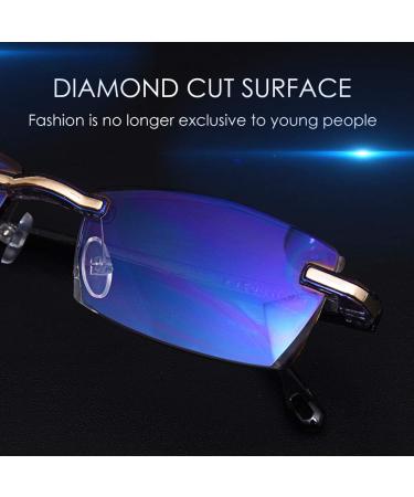 LUFF HD Anti-Blue Frameless Reading Glasses - 1.5x Diamond Cut Edge | Shop Internationally - Buy Online on GoSupps.com