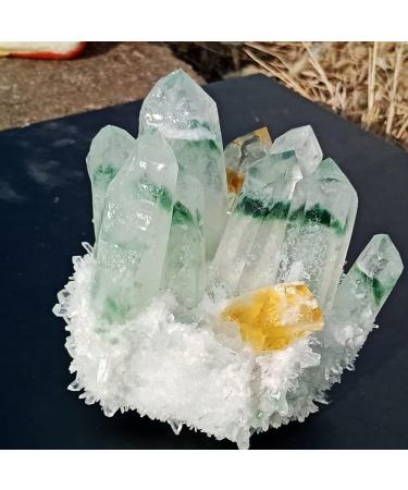 Natural Crystal Rough Natural Green Ghost Original Stone Orange Crystals Minerals Home Decor Beautiful (Size : 1000g) (Size : 800g) - Buy Online on GoSupps.com