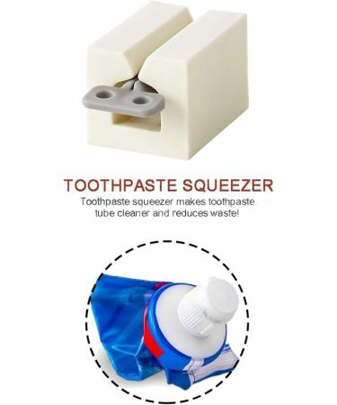 Pomojonbi 8Pcs Multifunctional Toothpaste Tube Squeezer Plastic Tooth Paste Holder Dispenser - Buy Online on GoSupps.com