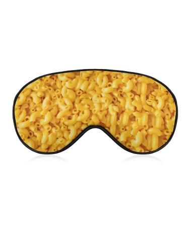 Macaroni Cheese Sleep Mask for Women Adjustable Sleeping Eye Shades Cover with Elastic Strap
