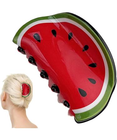 Food Hair Clips | Cute Food Hairpin Funky Strong Hold Hair Jaw Barrettes Cute Summer Beach Hair Clips for Girls Teens Adults Watermelon - Buy Online on GoSupps.com