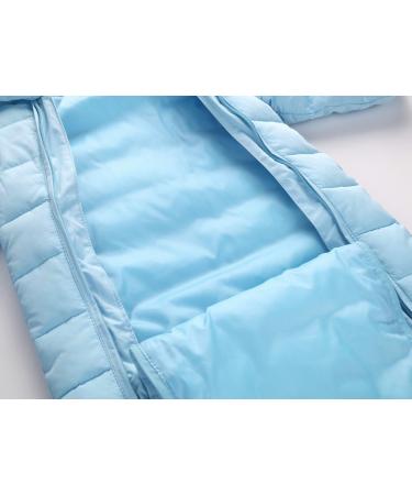 Happy Cherry Baby Snowsuit Romper - Bear Hooded Footie Pajamas - Light Blue 0-6 Months - Buy Online on GoSupps.com