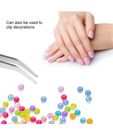 Manicure Tweezers - Double Sided Easy Operation Shiny Stainless Steel for Home & Salon Beauty - Buy Online on GoSupps.com