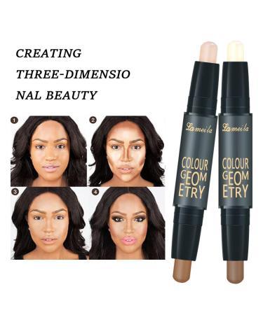 Buy 2-in-1 Highlight Contour Stick | Waterproof Matte Face Concealer - Highly Pigmented - International Shipping Available - Buy Online on GoSupps.com