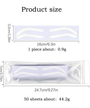  Generisch Brow Shaper Eyebrow - Set of 50 pairs of eyebrow stencils - For women - 50 pairs of professional templates - Adhesive tape - Makeup tinting sticker - Buy Online on GoSupps.com