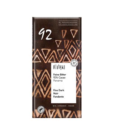 Vivani Organic Chocolate | 92% Dark Choc Panama Estate | 5 x 80g