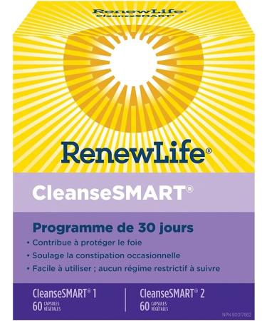 Renew Life Cleanse Smart | 2 Bottles of 60 Vegetarian Capsules | Ultimate Detox & Digestive Support - Buy Online on GoSupps.com