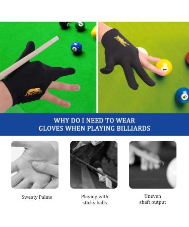 Jtkrew 6 Piece Billiard Gloves - Unisex 3 Fingers Stretchy Snooker Cue Gloves for Billiards - Buy Online on GoSupps.com