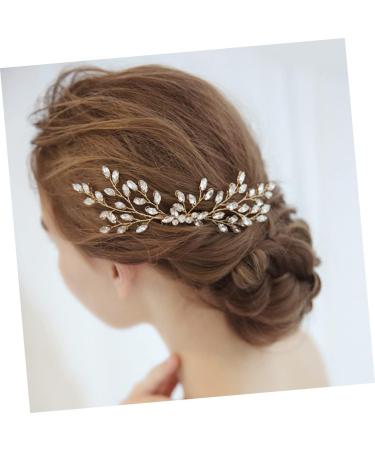 Ipetboom Wedding Headpiece Wedding Hair Comb Crystal Hair Accessories Pearl Hair Clip Gold Hair Comb Pearl Wedding Hair Accessories Pearl Hair Comb Tiara Wedding Dress Headband Bride - Buy Online on GoSupps.com