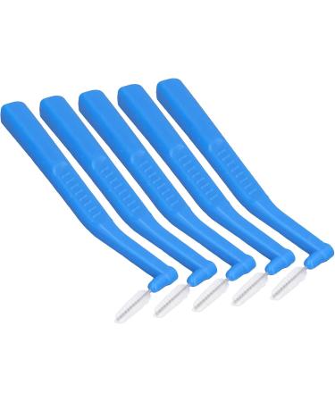 Portable L-Shaped Interdental Brushes - Flexible Nylon Wire Medical Quality 5 Pieces for Dental Care (Blue) - Buy Online on GoSupps.com