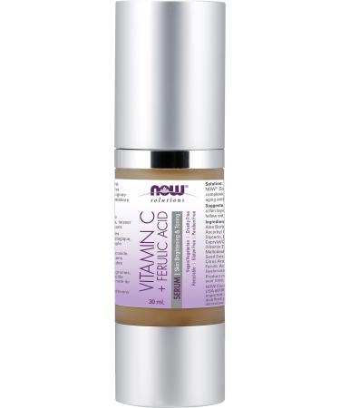 NOW Solutions Vitamin C Serum Plus Ferulic Acid Skin Brightening and Tightening Highly Concentrated 30mL