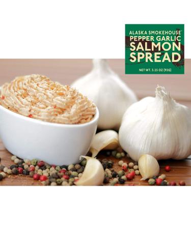 Alaska Smokehouse Pepper Garlic Salmon Spread 3.5oz Boxes (Pack of 6) - Delicious Smoked Salmon Spread - Buy Online on GoSupps.com