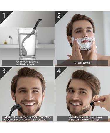 Beard Growth Kit With Derma Roller+Beard Oil For Men Natural Ingredients For Beard Growth Beard Moisturiser-Birthday Gifts For Men - Buy Online on GoSupps.com