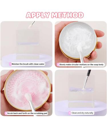 YILINNA Makeup Brush Clean Set Makeup Brush Cleaner Solid Soap Cleanser Make Up Washing Brush Cleaner Bowl Cleaner Tool for Daily Use Travel - Buy Online on GoSupps.com
