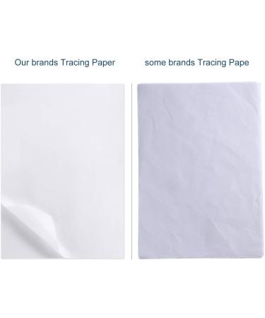 200 Sheets Tracing Paper 8.5 x 11 inches - White Translucent Clear Carbon Paper for Sketching, Printing, Drawing - Ideal for Artists and Animators - Buy Online on GoSupps.com