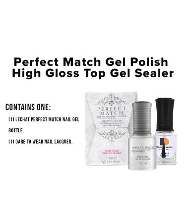 LeChat Perfect Match Gel Polish Top Gel Sealer + Nail Lacquer Set (0.5 oz) - High Gloss Finish, Easy Application - Buy Online on GoSupps.com
