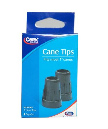 Carex Cane Tips Fits Most 1" Canes, 2 Each