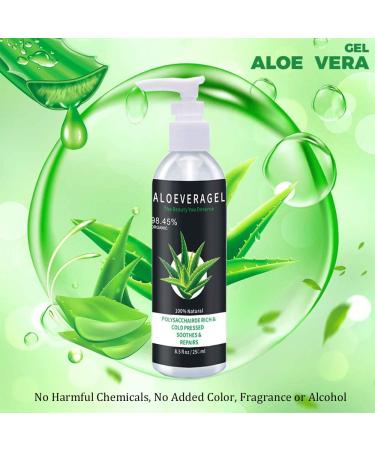 Aloe Vera Gel for Face Scalp & Hair - Soothing After Sun Moisturizer | International Shipping Available - Buy Online on GoSupps.com