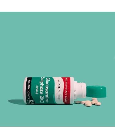 Glucosamine Sulphate 500mg 2KCl with Vitamin C - Joint Care Supplement- 150 Tablets - Buy Online on GoSupps.com