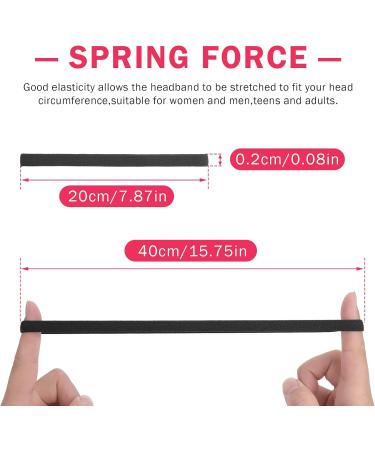 Wllhyf Non-Slip Elastic Sports Headbands - 4 Pieces Moisture-Wicking Hair Bands for Running & Yoga (Black) - Buy Online on GoSupps.com