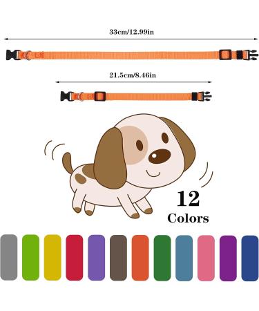 Yorgewd 12 Pack Adjustable Puppy Neck Bands - Safety ID Bands for Small Dogs & Cats (Multicolor 21.5-33cm) - International Shipping Available - Buy Online on GoSupps.com