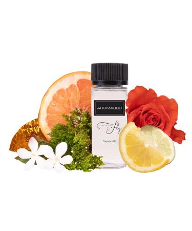 Aroma360- Fly Home Fragrance Oil By Lisa Hochstein Aromatherapy Scent Diffuser Oil - Essential Oil -Pamplemousse Citron Zest Heliotrope Flower Bulgarian Rose Pink Peppercorn Jasmine 1.7fl oz 50mL