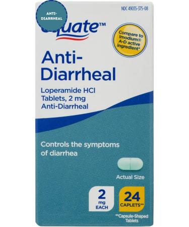 Loperamide Tablets for Diarrhea 2 mg Helps Control Symptoms 24 ct