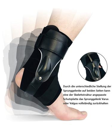 Chlffua Adjustable Ankle Bandage - Strong Stabilization Foot Support with Velcro Fastener for Women (L) - Black - Buy Online on GoSupps.com