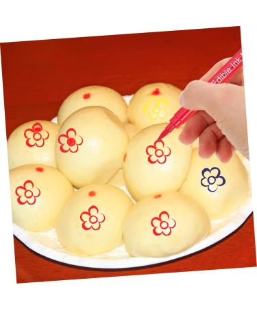 COLLBATH 6pcs Cake Boxes Biscuits Decor Portable Edible Markers Cake Coloring Edible Pens Food Pens Plastic - Buy Online on GoSupps.com