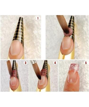 KingOfHearts - 500 Disposable Self Adhesive Paper Nail Forms for Acrylic UV Gel French Manicure Pedicure Nail Art Le style-5 - Buy Online on GoSupps.com