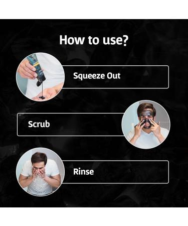 Charcoal Face Scrub with Black Sand - Exfoliate & Reduce Blackheads | 100g - Buy Internationally - Buy Online on GoSupps.com