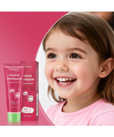  OFFCUP OFFCUP Natural Hydroxyapatite Toothpaste 80g Fluoride-Free Toothpaste for Children 2 Years and Older Natural Whitening and Healthy Teeth Toothpaste Helps with Sensitive Teeth Strawberry - Buy Online on GoSupps.com