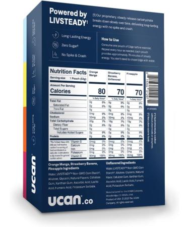 UCAN Edge Energy Gel Shots - Variety Pack - Pack of 12 - 1.87 Oz. - Buy Online on GoSupps.com