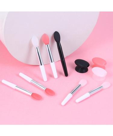 Walmeck 10pcs Silicone Lip Brush Set Lipstick Lip Gloss Applicator Brushes Mini Lip Care Makeup Brushes with 2 Anti-lost Cover Pink - Buy Online on GoSupps.com