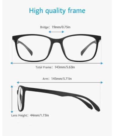 ANRRI Blue Light Filter Glasses - UV Protection for Headaches & Eye Fatigue | Unisex Classic Black for PC TV & Tablet - Buy Online on GoSupps.com