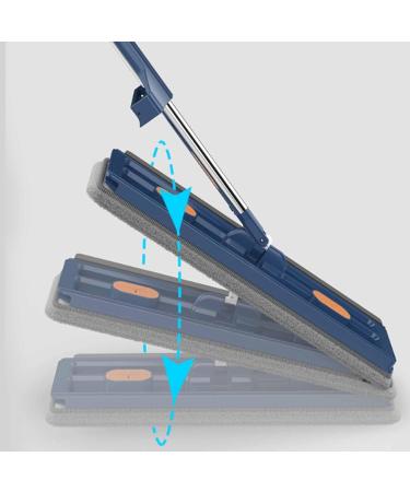 Fregona plana grande fregona plana grande Strealinem fregona manos libres giratorio de 360 para limpiar sin callejones sin salida h medo y seco almohadillas de microfibra (Azul + Trapo de 6 Piezas) - Buy Online on GoSupps.com