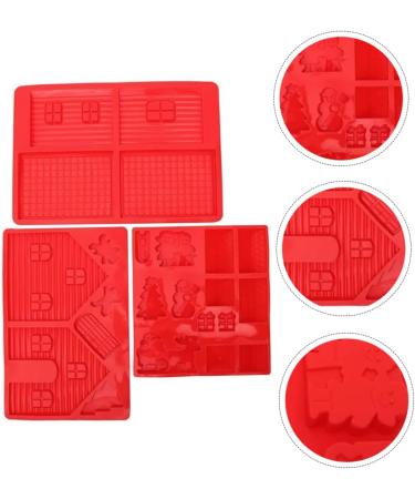 Abaodam Christmas Christmas Stencils Christmas House Mold Christmas Silicone Mold Gingerbread Christmas Tree Silicone Mold soap molds Christmas Chocolate Sugar Craft Cake Silica Gel Soap - Buy Online on GoSupps.com