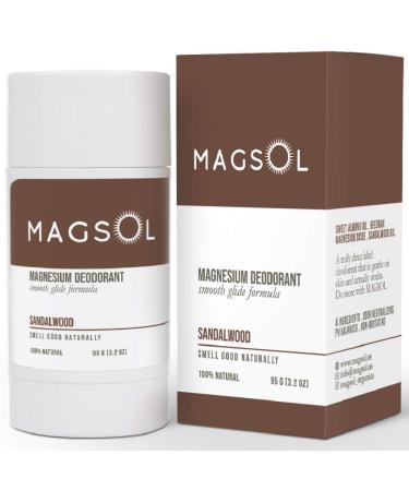Magsol Magnesium Deodorant Sandalwood 3.2 oz (95 g)