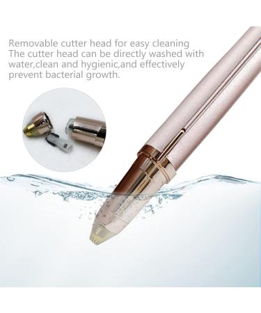 USB Rechargeable Portable Electric Eyebrow Trimmer Pen for Women | Painless Precision Hair Remover & Safe Shaver Tool - Rose Gold - Buy Online on GoSupps.com