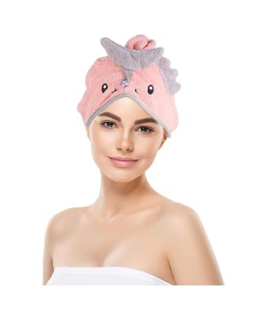 Minkissy Hair Towel Wrap Turban 3pcs | Fast Dry Microfiber Hair Towels for Women & Girls | Cartoon Hair Dry Caps - Buy Online on GoSupps.com